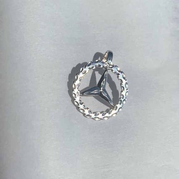 Vintage Silver Mercedes Pendant - Picture 1 of 1